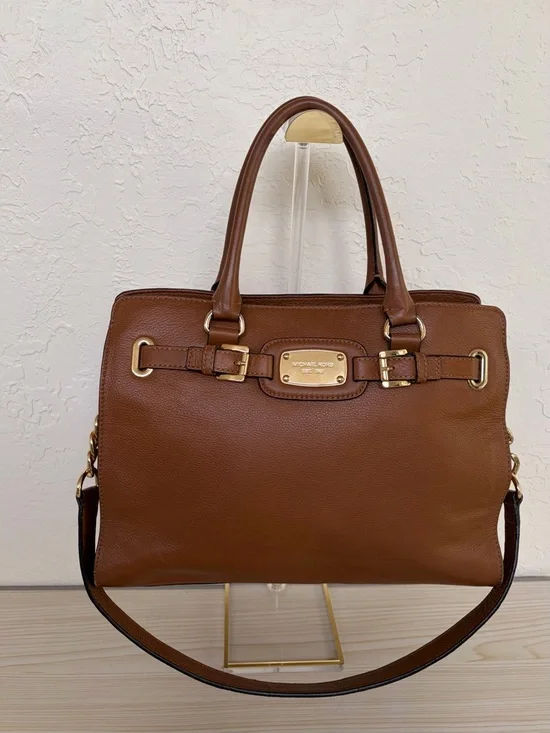 Michael Kors Hamilton East West Leather Satchel - Picture 1 of 9